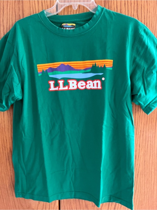L.L. Bean Other - L.L. Bean Green Graphic Tee with Mountain Katahdin Logo